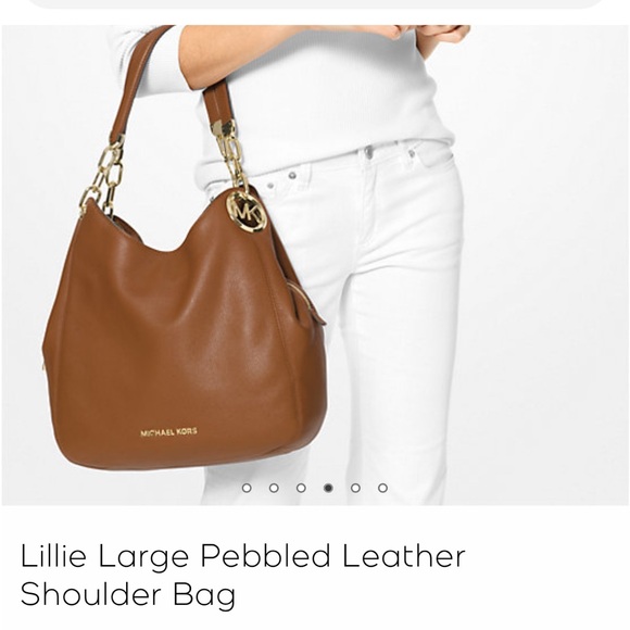 BRAND NEW Michael Kors Lillie Large Pebbled Leather Shoulder Bag! - Picture 5 of 6